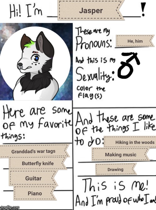 Here is my official fursona!!! | image tagged in furry,fursona | made w/ Imgflip meme maker