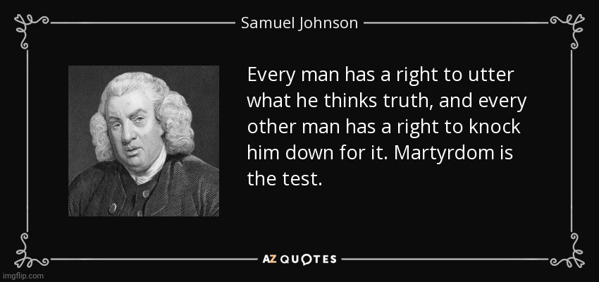 Samuel Johnson quote Blank Meme Template