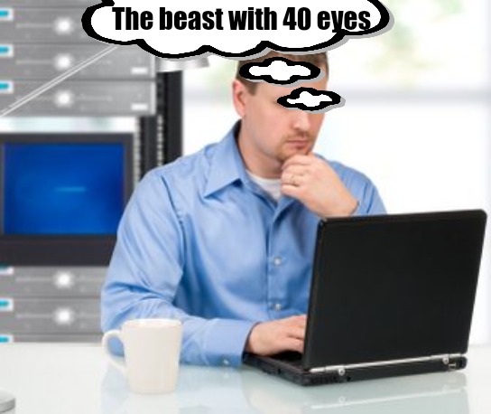 Error 404 Meme | The beast with 40 eyes | image tagged in memes,error 404 | made w/ Imgflip meme maker