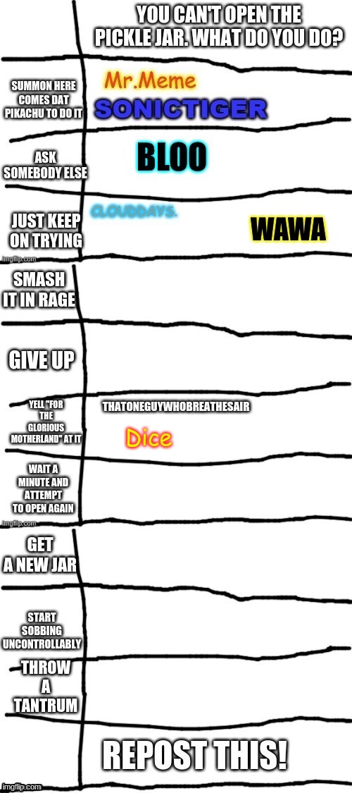 Za matica *salutes* | Dice | made w/ Imgflip meme maker