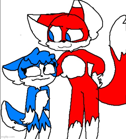 New temp my friend made- | image tagged in jericho petting cloud fox | made w/ Imgflip meme maker