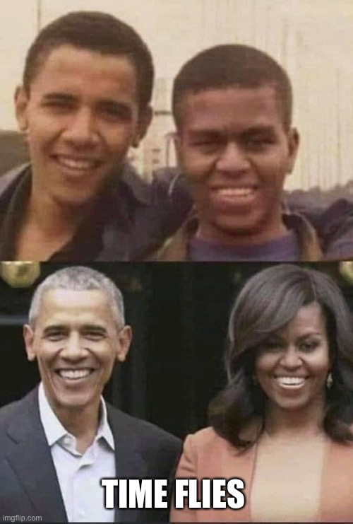 TIME FLIES | image tagged in obama | made w/ Imgflip meme maker