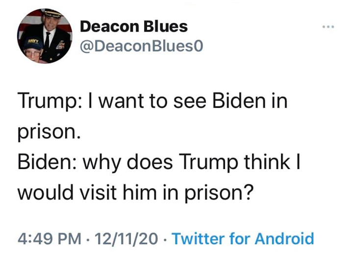 Trump I want to see Biden in prison Memes - Imgflip