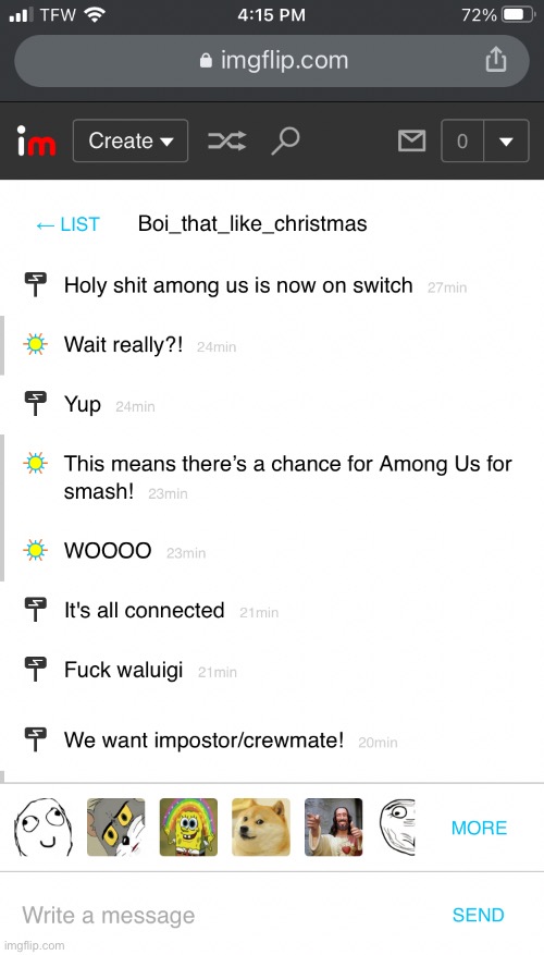 Colors weave into a spire of IMPOSTER | made w/ Imgflip meme maker
