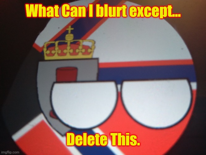 Countryballs Alt Poland What can I blurt except | What Can I blurt except... Delete This. | made w/ Imgflip meme maker