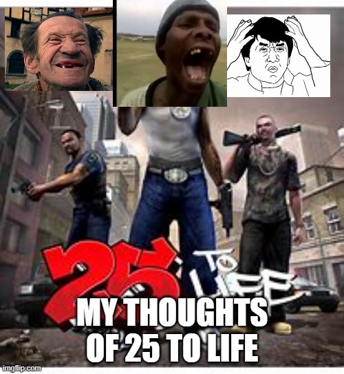 25 to life Sucks | MY THOUGHTS OF 25 TO LIFE | image tagged in memes | made w/ Imgflip meme maker