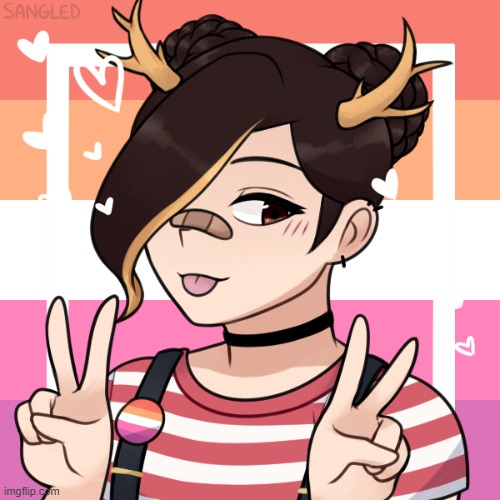 my OC's love interest Ash~~! (Ari is my OC) | made w/ Imgflip meme maker