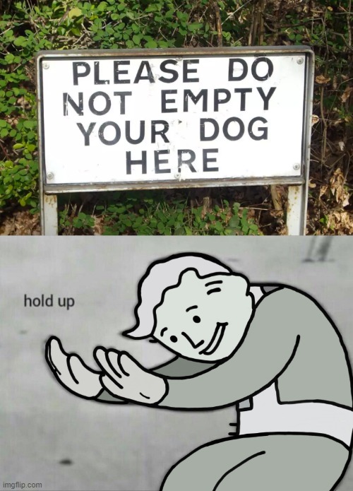 I would never empty my dog their ether........ | image tagged in hold up,crash,xd | made w/ Imgflip meme maker