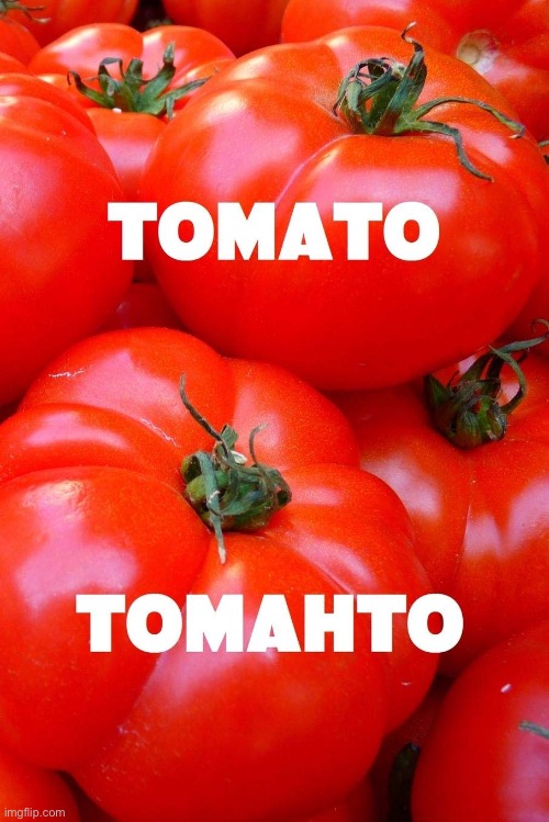 Tomato tomahto | image tagged in tomato tomahto | made w/ Imgflip meme maker