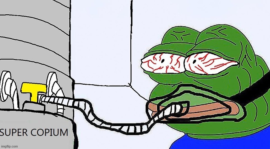 Pepe super copium | image tagged in pepe super copium | made w/ Imgflip meme maker