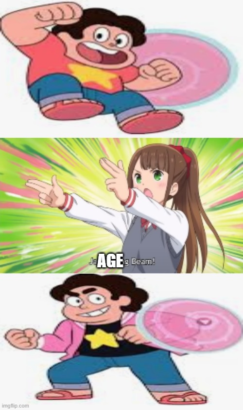 AGE BEAM!!!! | AGE | image tagged in japanese beam | made w/ Imgflip meme maker