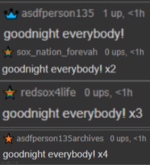 sox goodnight everybody! | image tagged in sox goodnight everybody | made w/ Imgflip meme maker