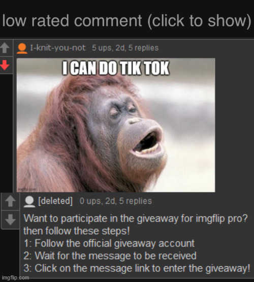 Double Low Rated Comments | image tagged in low rated comment dark mode version | made w/ Imgflip meme maker