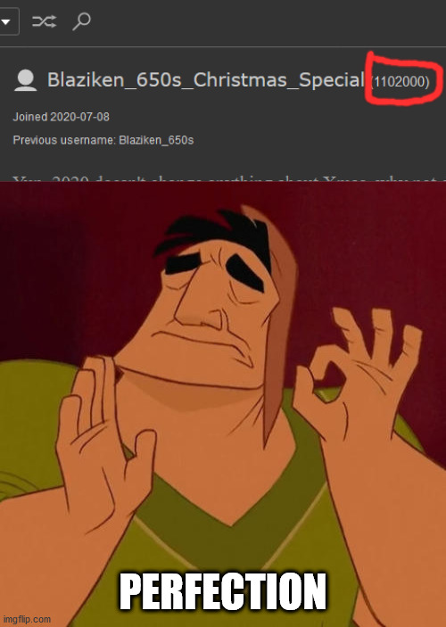 Perfection | PERFECTION | image tagged in when x just right | made w/ Imgflip meme maker