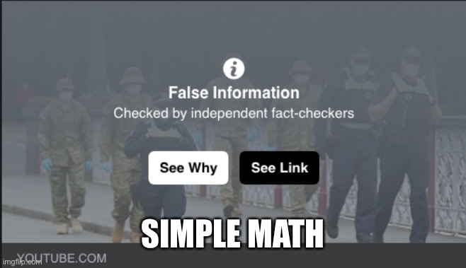 fact checker | SIMPLE MATH | image tagged in fact checker | made w/ Imgflip meme maker