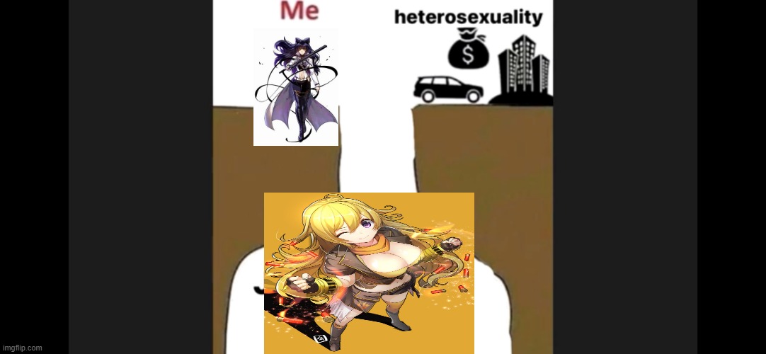 blakes gay panik | image tagged in rwby | made w/ Imgflip meme maker