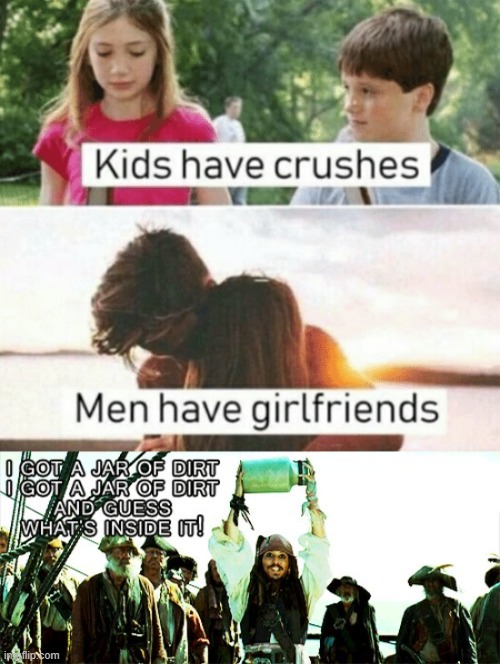 image tagged in kids have crushes men have girlfriends | made w/ Imgflip meme maker