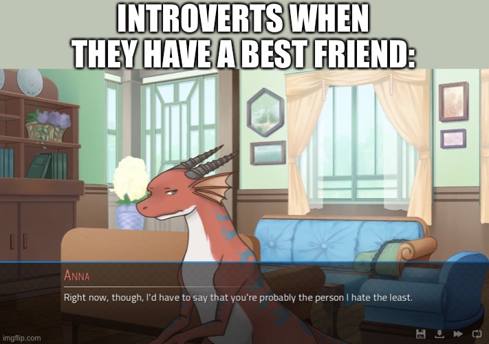 Introverts be like; | INTROVERTS WHEN THEY HAVE A BEST FRIEND: | image tagged in relatable | made w/ Imgflip meme maker