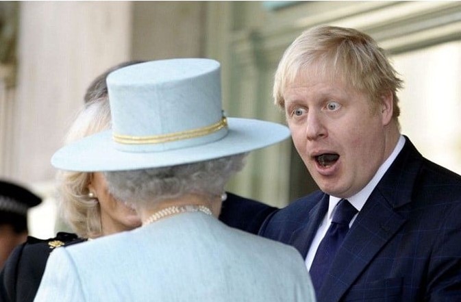 High Quality Her Maj and Bojo Blank Meme Template