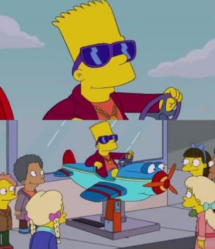 Bart avión Blank Meme Template
