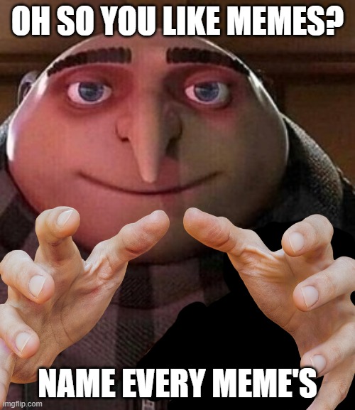 OH? | OH SO YOU LIKE MEMES? NAME EVERY MEME'S | image tagged in funny memes | made w/ Imgflip meme maker