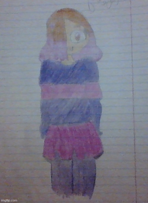 I have to admit, it looks better irl than on a screen, and the picture is flipped. | image tagged in betty noire,bete noire,glitchtale | made w/ Imgflip meme maker