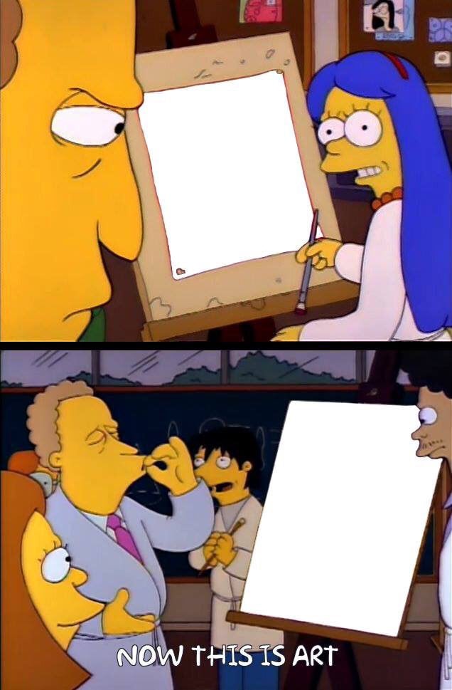 Simpson art Blank Meme Template