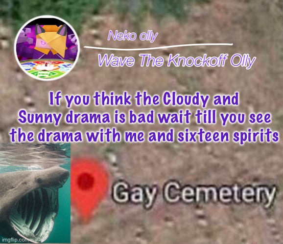 s | If you think the Cloudy and Sunny drama is bad wait till you see the drama with me and sixteen spirits | image tagged in hehsniahajwusnwjsnana | made w/ Imgflip meme maker