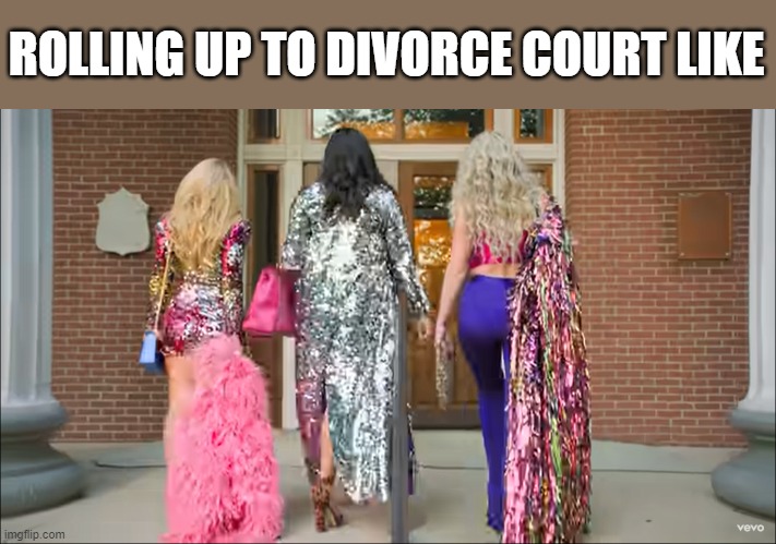 Rolling Up To Divorce Court Lie | ROLLING UP TO DIVORCE COURT LIKE | image tagged in pistol annies - got my name changed back | made w/ Imgflip meme maker