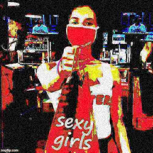 [we gottem 4 u] | image tagged in hooters girl sexy girls deep-fried 1,hooters,hooters girls,sexy girl,face mask,restaurant | made w/ Imgflip meme maker