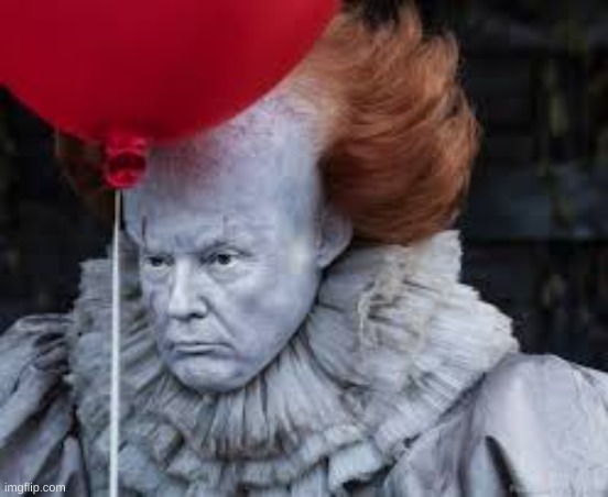 i found this, it is super creepy but funny | image tagged in what the heck,weird,clown,trump | made w/ Imgflip meme maker