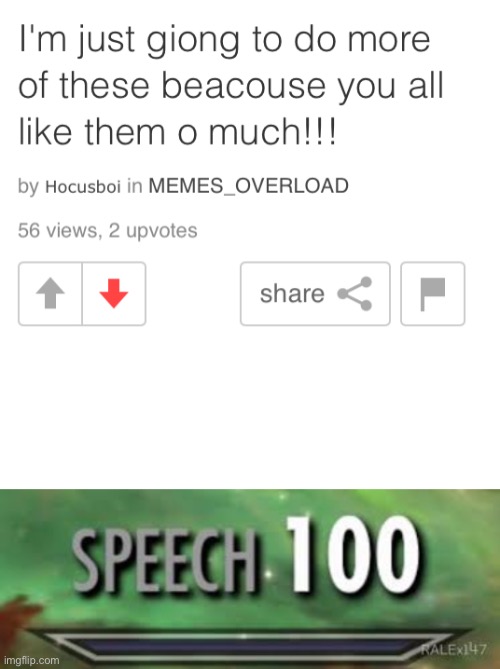 Speech 100 | image tagged in skyrim speech 100,smart,idiot | made w/ Imgflip meme maker