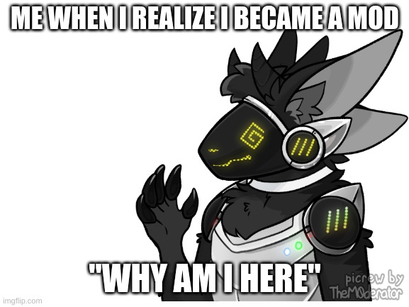 ME WHEN I REALIZE I BECAME A MOD; "WHY AM I HERE" | made w/ Imgflip meme maker