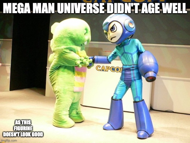 Mega Man Universe Plush | MEGA MAN UNIVERSE DIDN'T AGE WELL; AS THIS FIGURINE DOESN'T LOOK GOOD | image tagged in megaman,megaman universe,memes | made w/ Imgflip meme maker