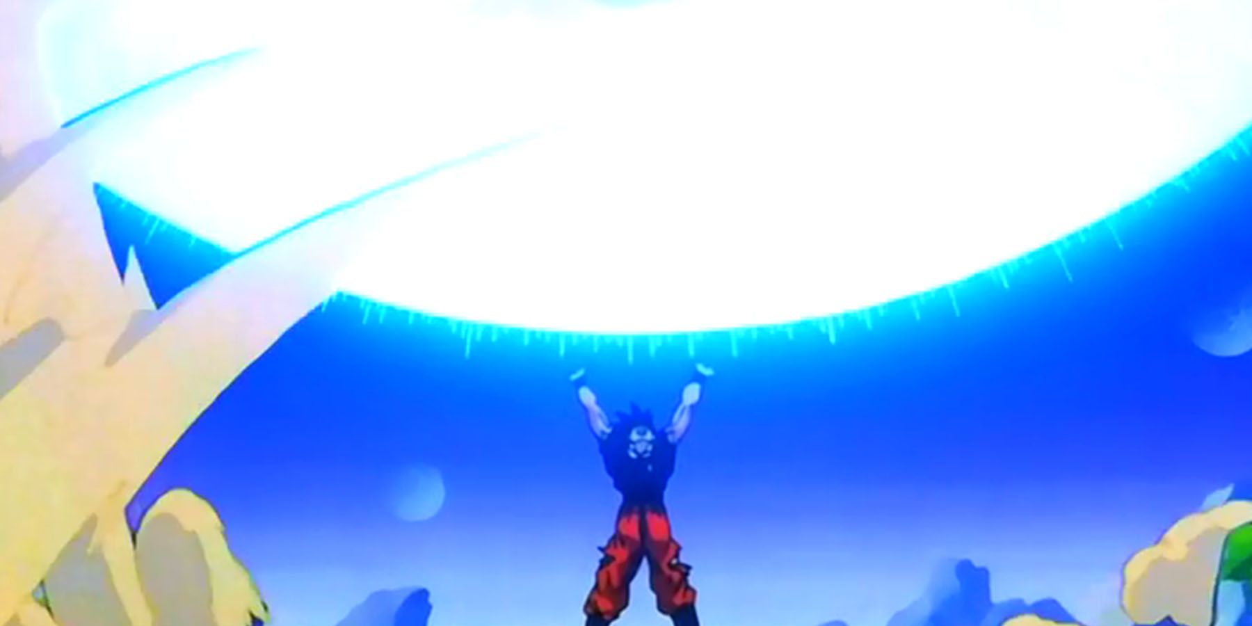 Goku's spirit bomb Blank Meme Template