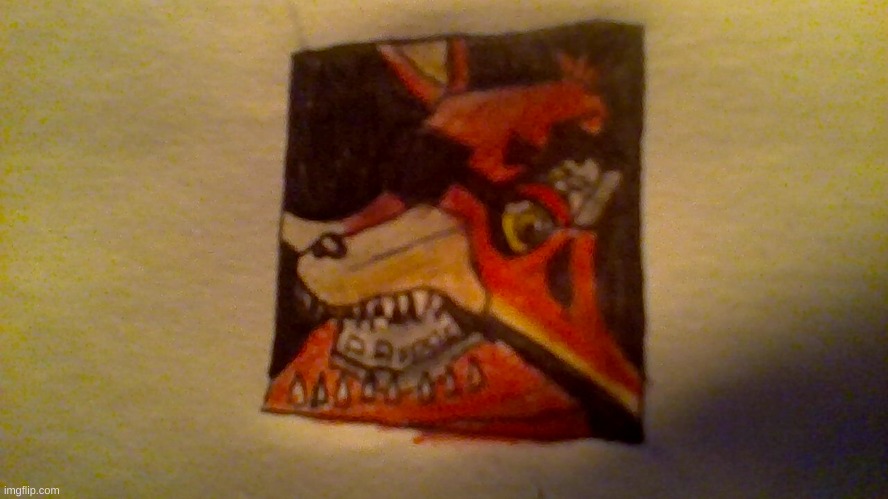 Withered foxy | image tagged in fnaf,drawing | made w/ Imgflip meme maker