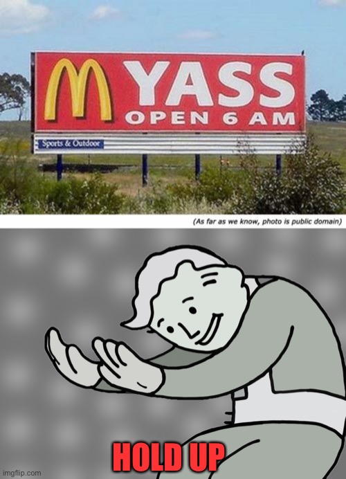 I would not want to eat there! | HOLD UP | image tagged in hol up,ewww,hold up,mcdonalds,lol | made w/ Imgflip meme maker