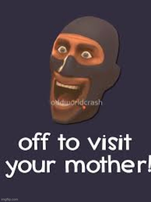 Well Off to visit your mother | image tagged in off to visit your mother | made w/ Imgflip meme maker