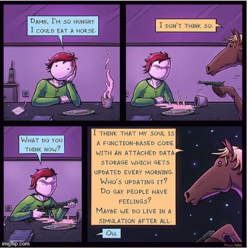 Horse philosophy 101 | made w/ Imgflip meme maker