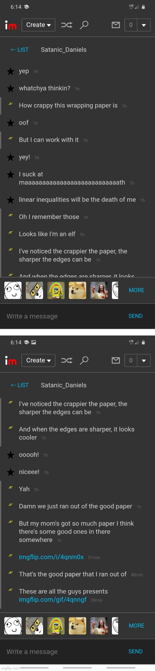 old chat | made w/ Imgflip meme maker