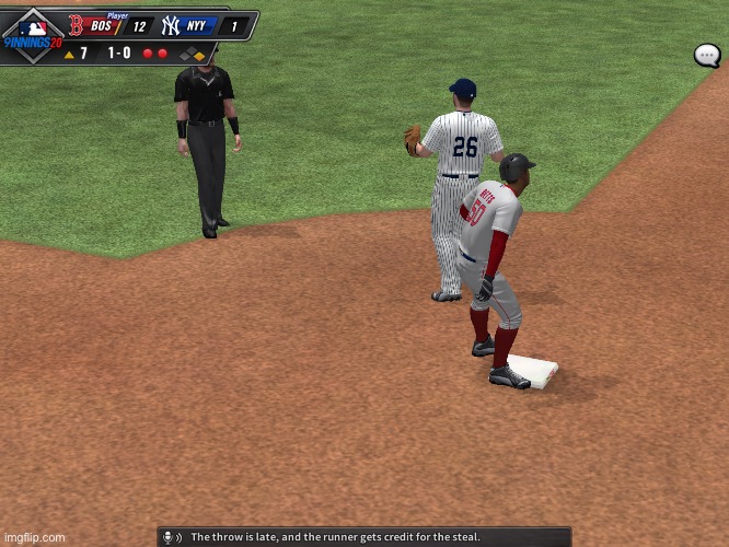 Mookie steals second for no reason lol | made w/ Imgflip meme maker