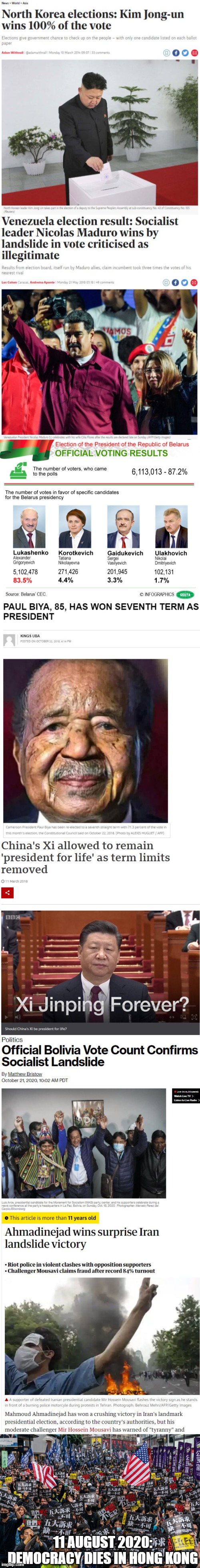 I don't want your platitudes | 11 AUGUST 2020: DEMOCRACY DIES IN HONG KONG | image tagged in freedom in hong kong | made w/ Imgflip meme maker