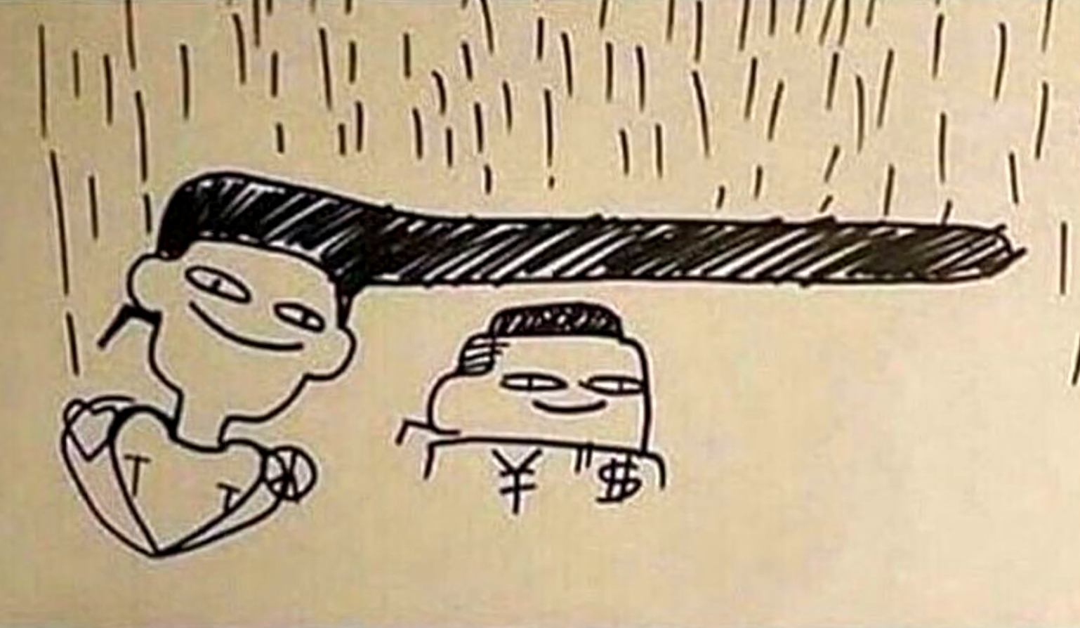 Josuke protecting Okuyasu from rain Blank Meme Template