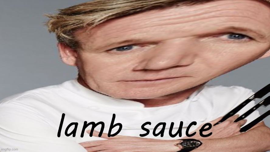 lamb sauce | image tagged in chef gordon ramsay | made w/ Imgflip meme maker