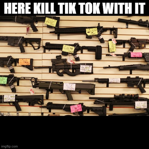 HERE KILL TIK TOK WITH IT | made w/ Imgflip meme maker