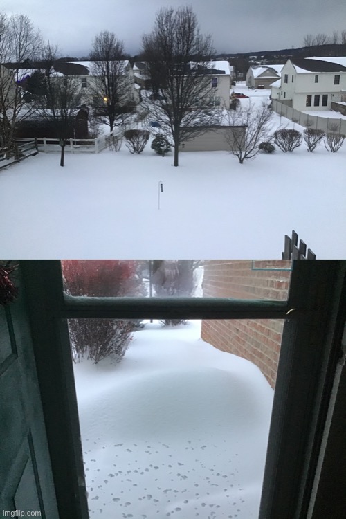 We had a lot of snow | image tagged in lol,oooo my god,snow | made w/ Imgflip meme maker