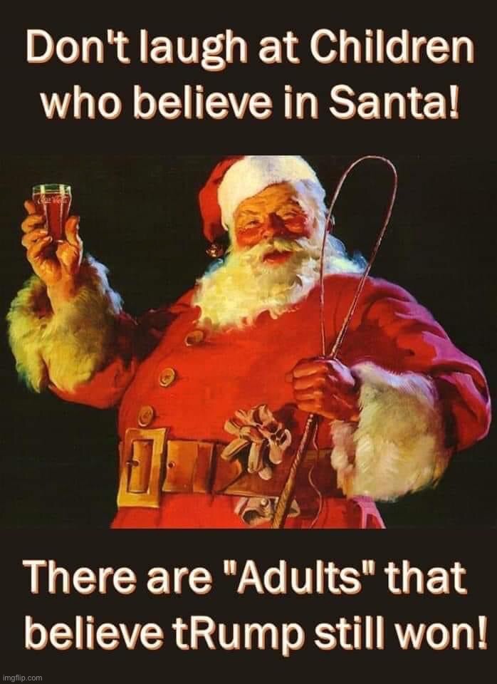There are adults that believe Trump still won | image tagged in donald trump,santa claus | made w/ Imgflip meme maker