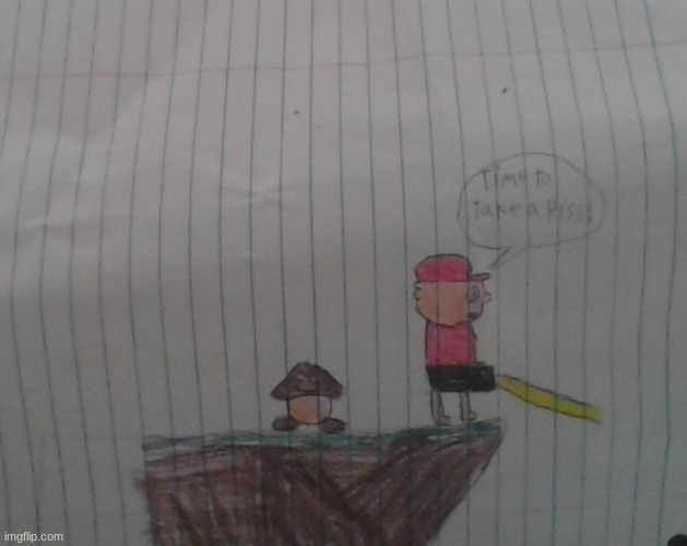 i drew mario takes a pis | image tagged in memes,funny,mario | made w/ Imgflip meme maker