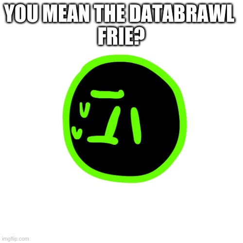 Confused Program | YOU MEAN THE DATABRAWL 
FRIE? | image tagged in confused program | made w/ Imgflip meme maker