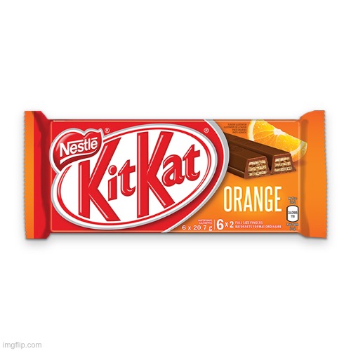 Orange Kit kat | image tagged in orange kit kat | made w/ Imgflip meme maker